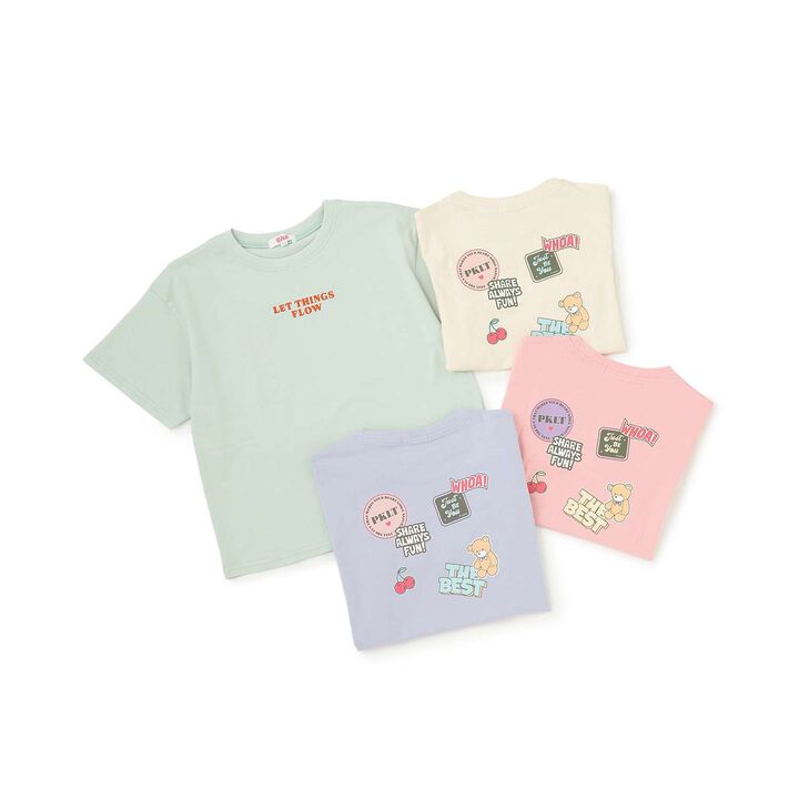 [Daily Price] 100% Cotton Patch-Style Short Sleeve T-Shirt,Ivory, medium image number 21