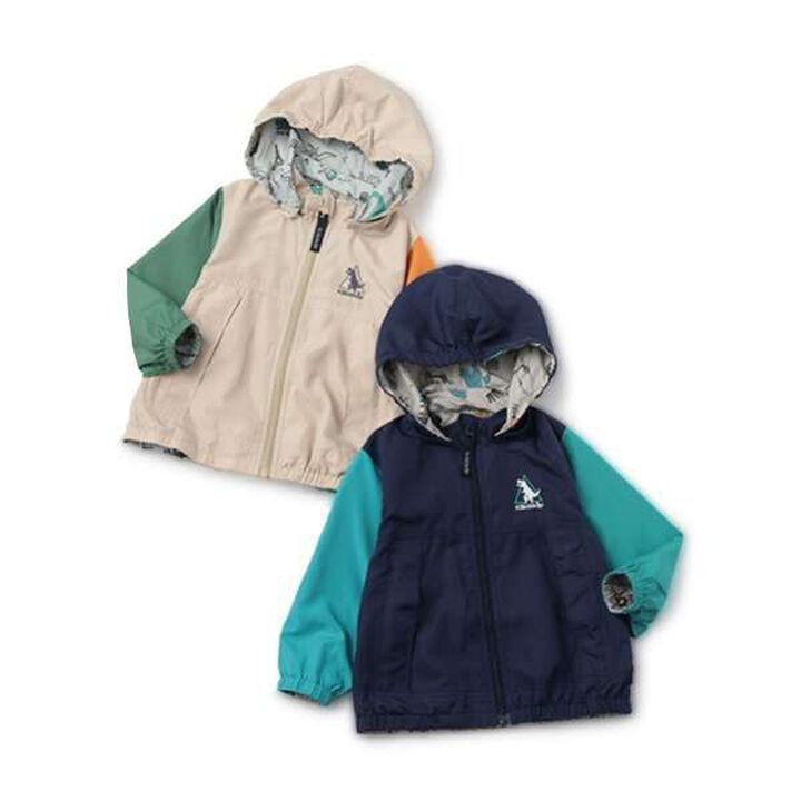 Dinosaur Reversible Windbreaker,Beige, medium image number 7