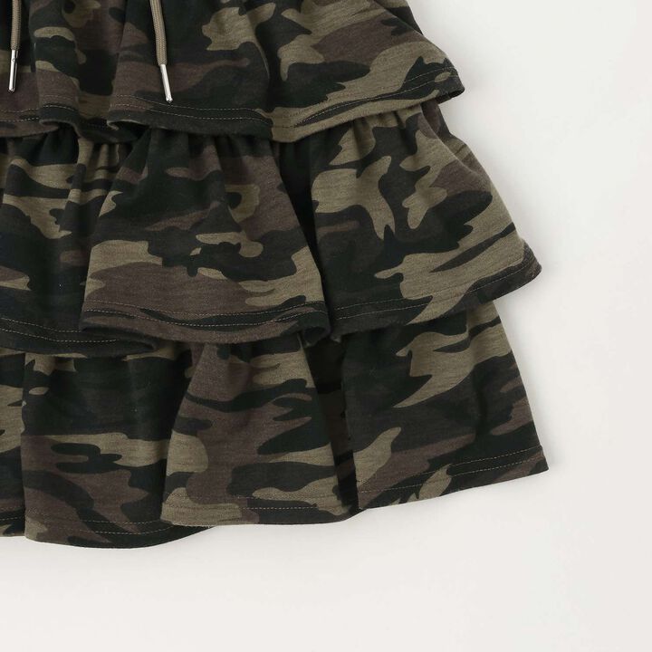[LTXC] Camouflage Tiered Cut Mini Skirt,Khaki, medium image number 5