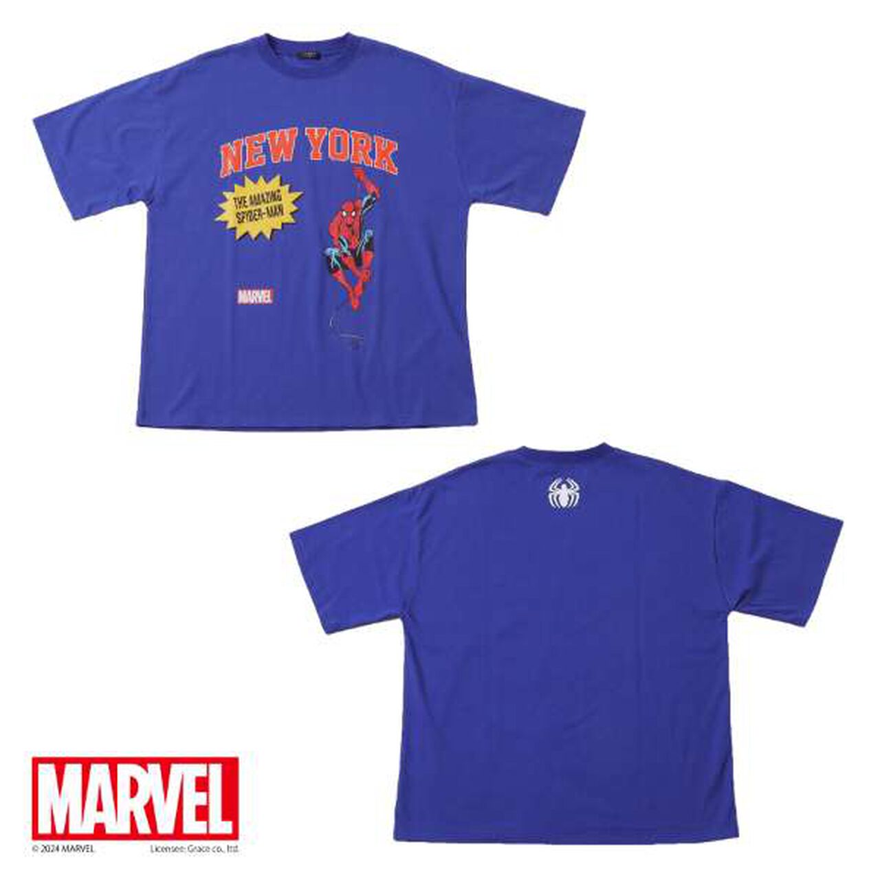 [Adult Size Available] [MARVEL] Spider-Man College Logo Big T-Shirt,White, large image number 12