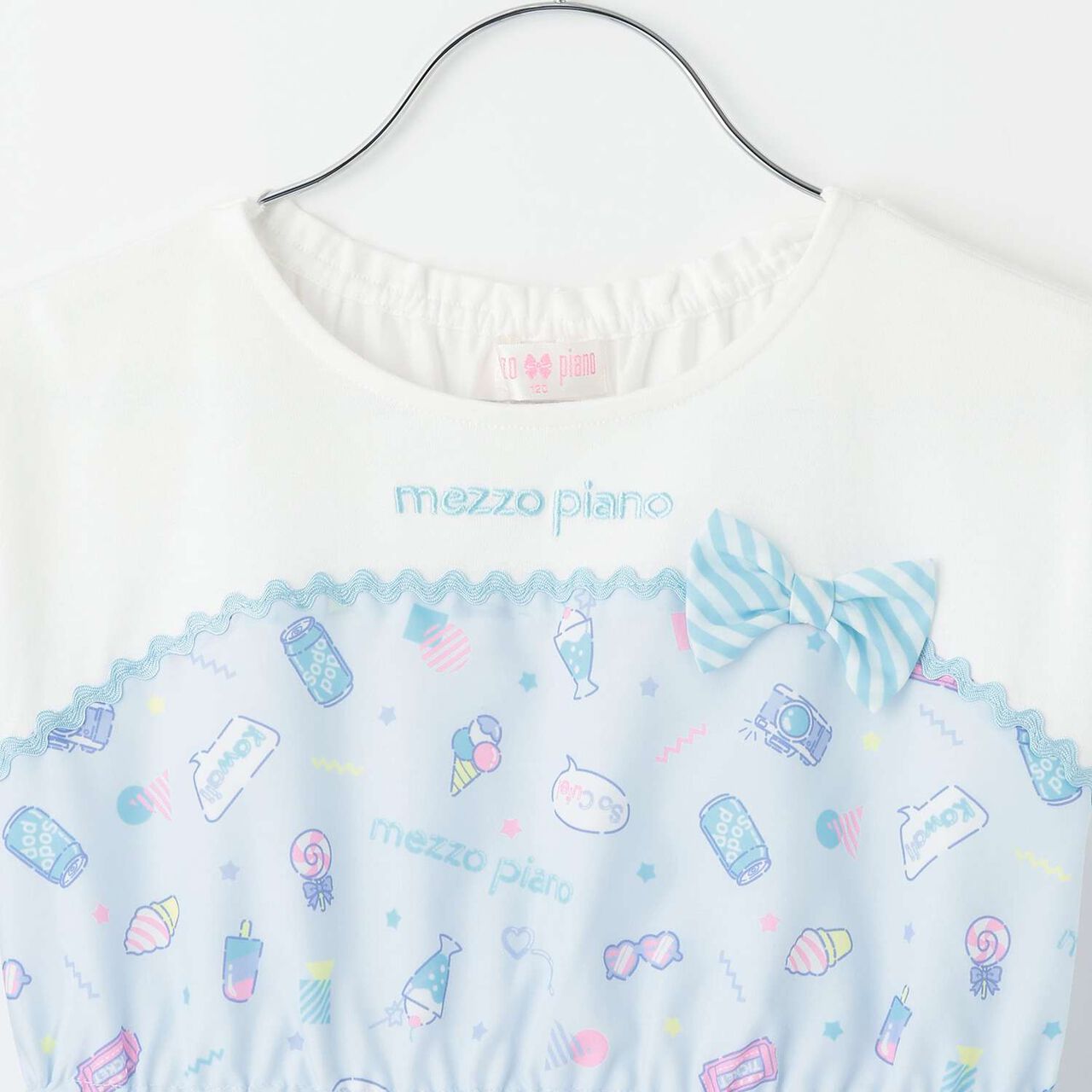 Fancy Pop Pattern One-Piece Dress,Turquoise, large image number 2