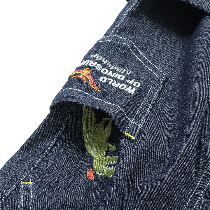 Dinosaur Long-Length Straight Pants,Navy, medium image number 5