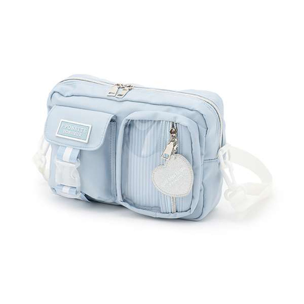 Casual Shoulder Bag with Charm,Black, large image number 14