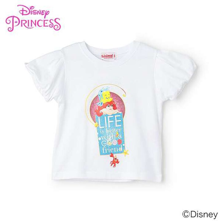 [Stain-resistant and Water-repellent] Disney Princess Puff Sleeve T-Shirt,White, medium image number 13