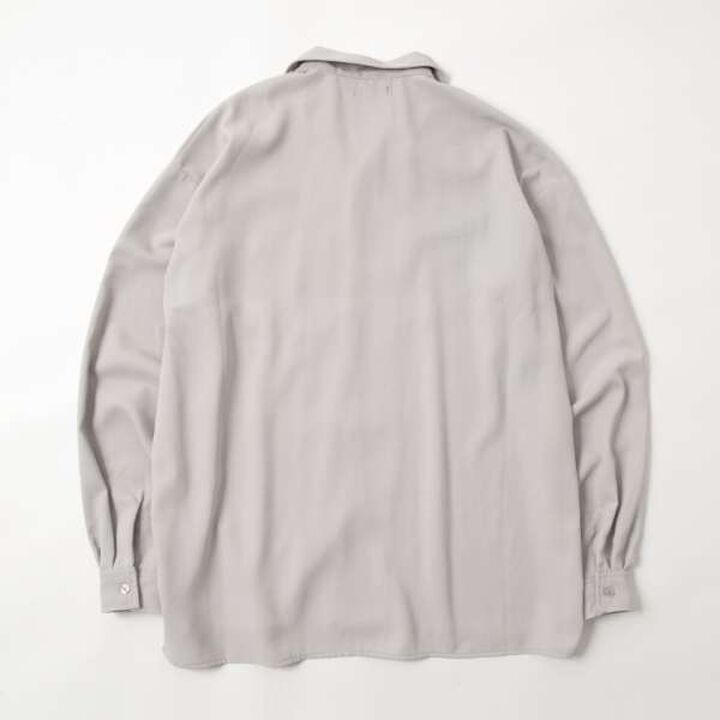 [Adult Size Available] [Set Up Compatible] Melty Open Collar Shirt,Light gray, medium image number 9