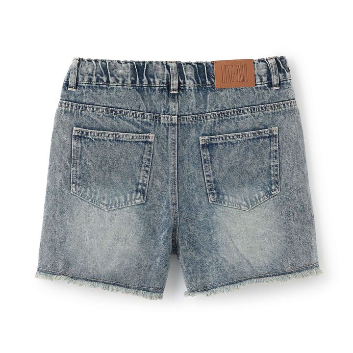 [LTXC] Sparkling Distressed Denim Shorts,Gray, medium image number 9