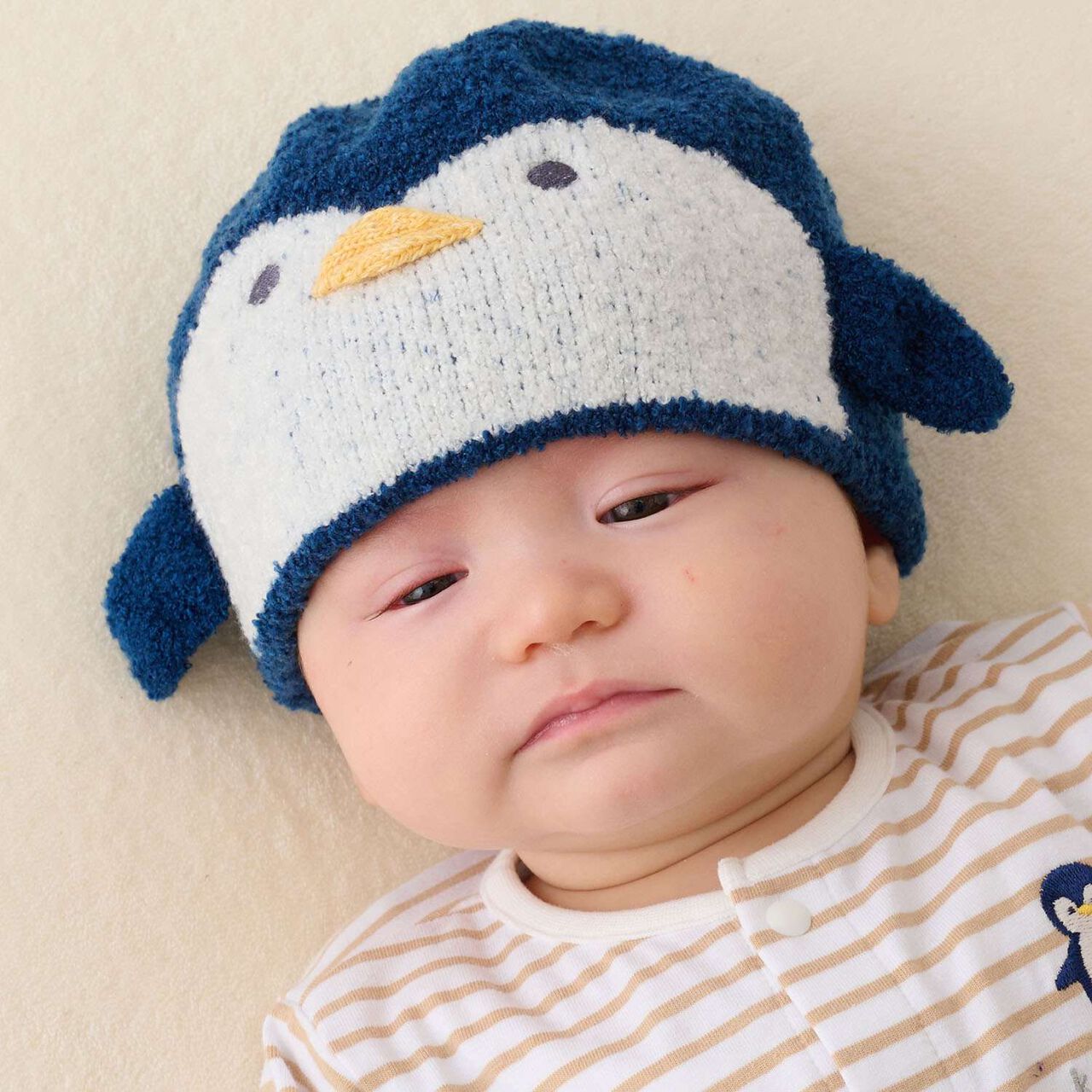 Animal Marshmallow Knit Cap,Navy, large image number 0