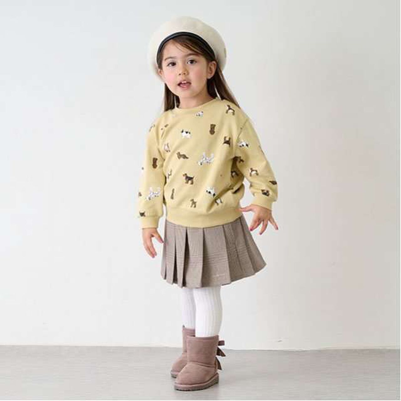 [Link] Double Waist Pleated Skirt-Pants,Brown, large image number 10