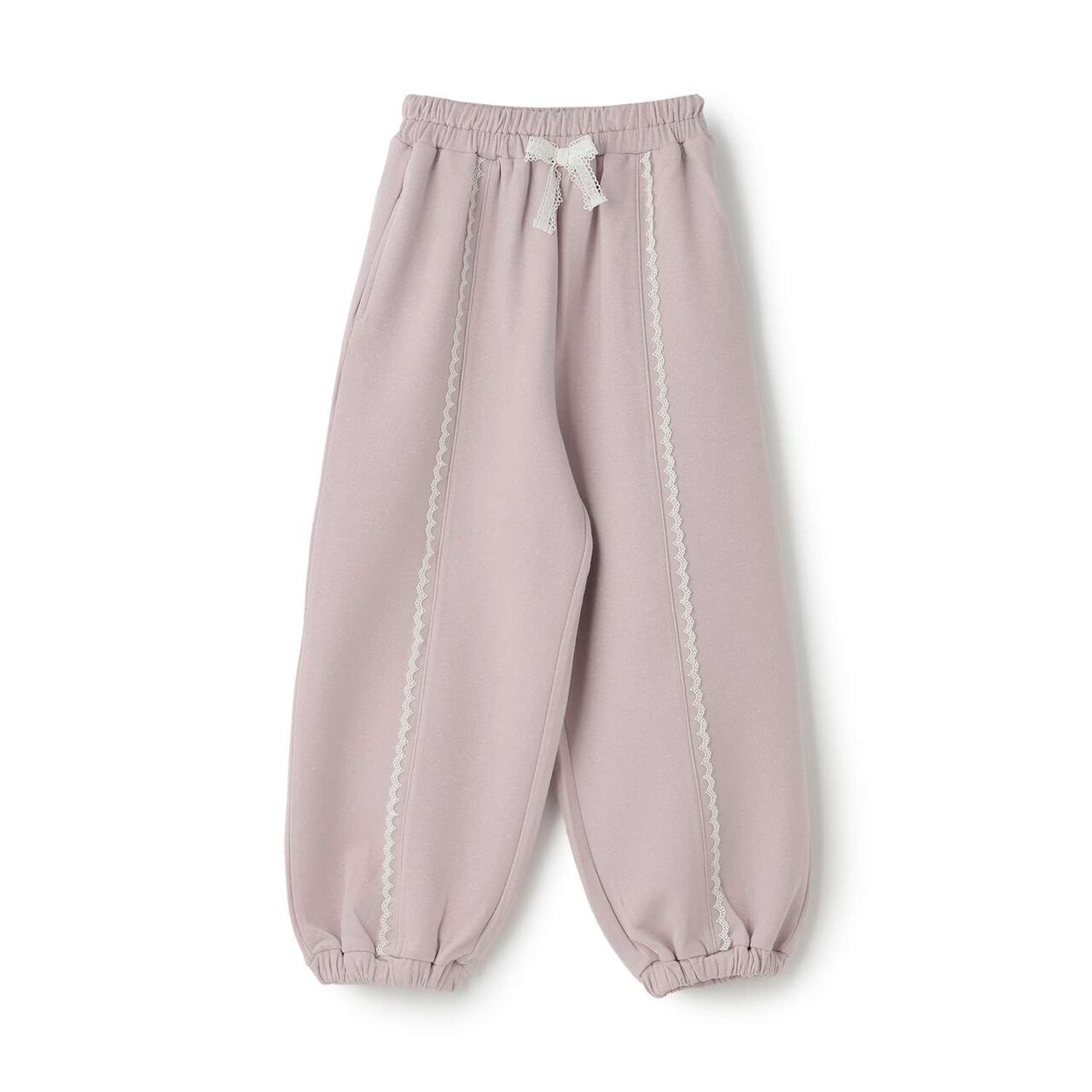 [Popular Item Restocked] [Not Available at Physical Stores] Lace-Trim Long Pants,Pink, large image number 0