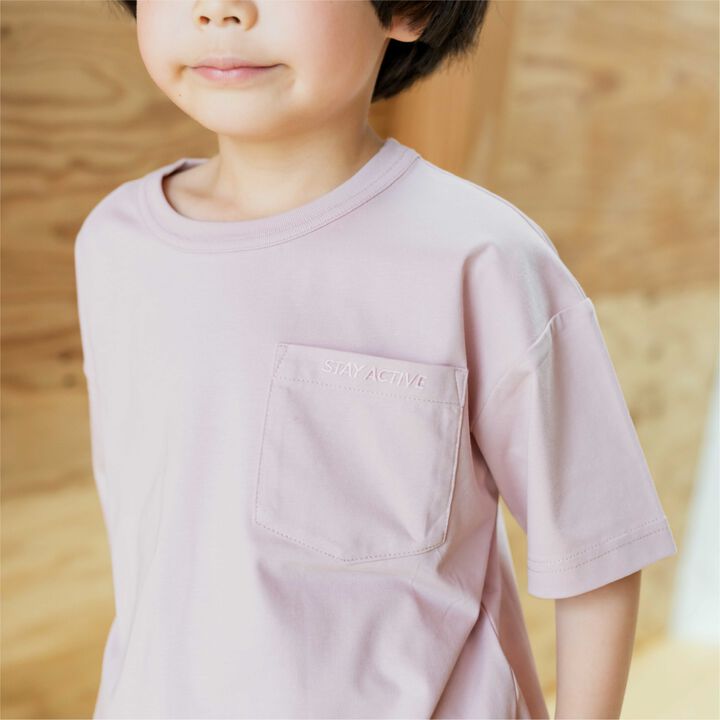 [Cool Touch] [UV Protection] Pocket Short-Sleeve T-Shirt,Pink, medium image number 4