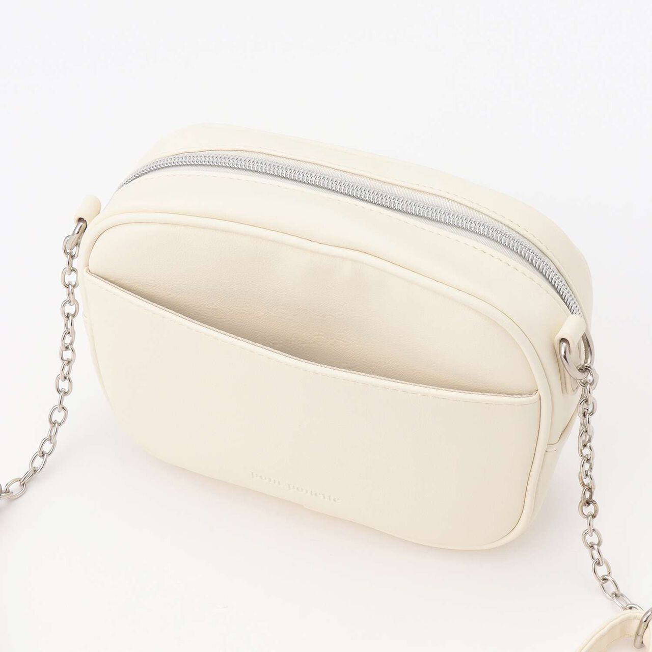 Quilted Motif Mini Shoulder Bag,Off white, large image number 7