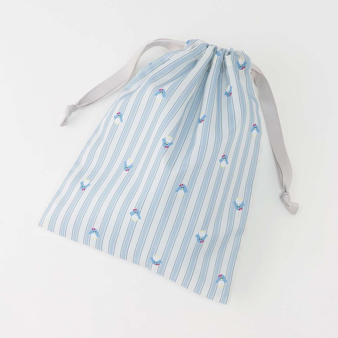 [Water Repellent] All-Over Pattern Travel Drawstring Pouch,Light blue, large image number 2