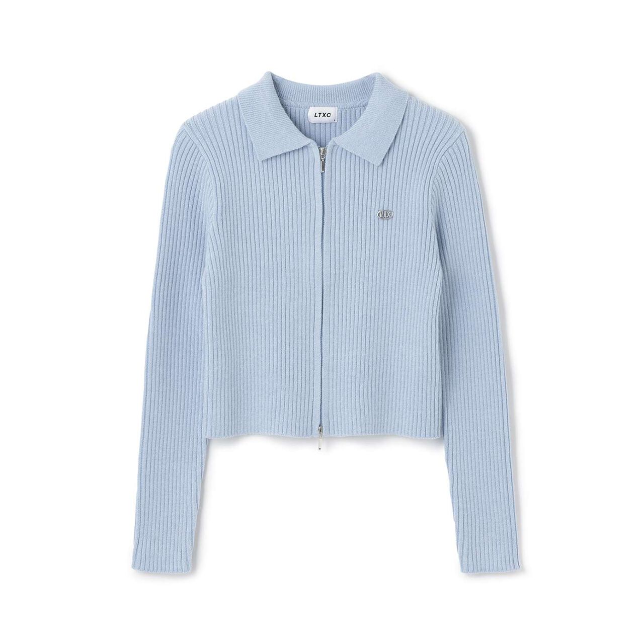 [LTXC] Washable Ribbed W Zipper Cardigan,Ivory, large image number 11