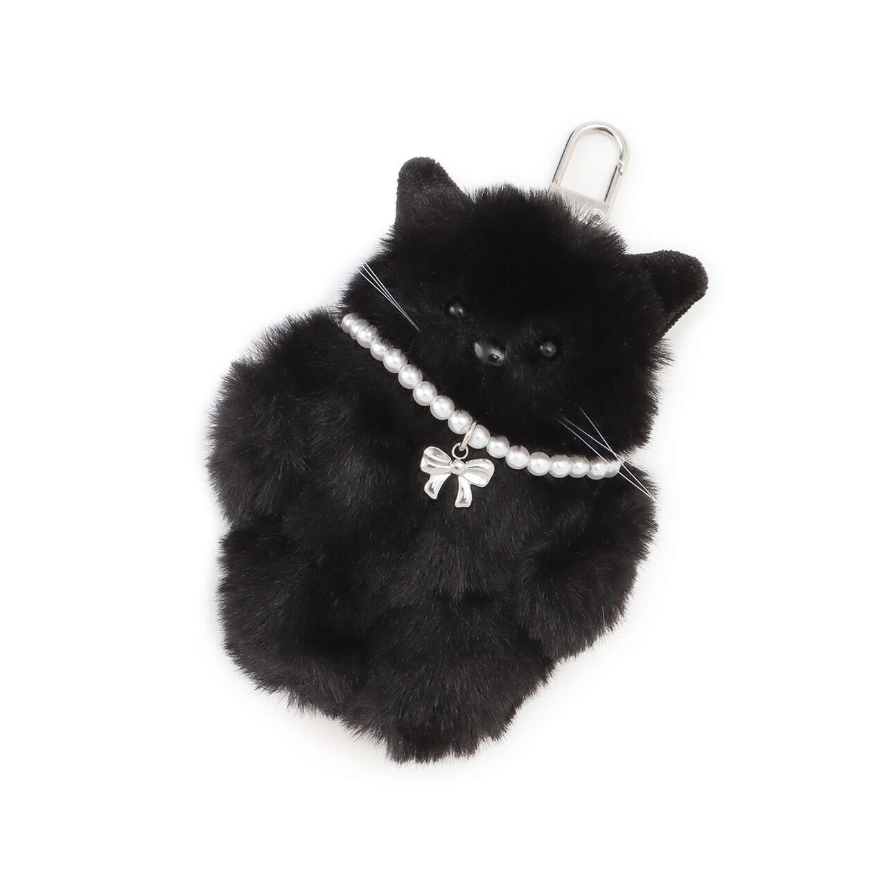 Fluffy Animal Fur Charm,Black, large image number 0
