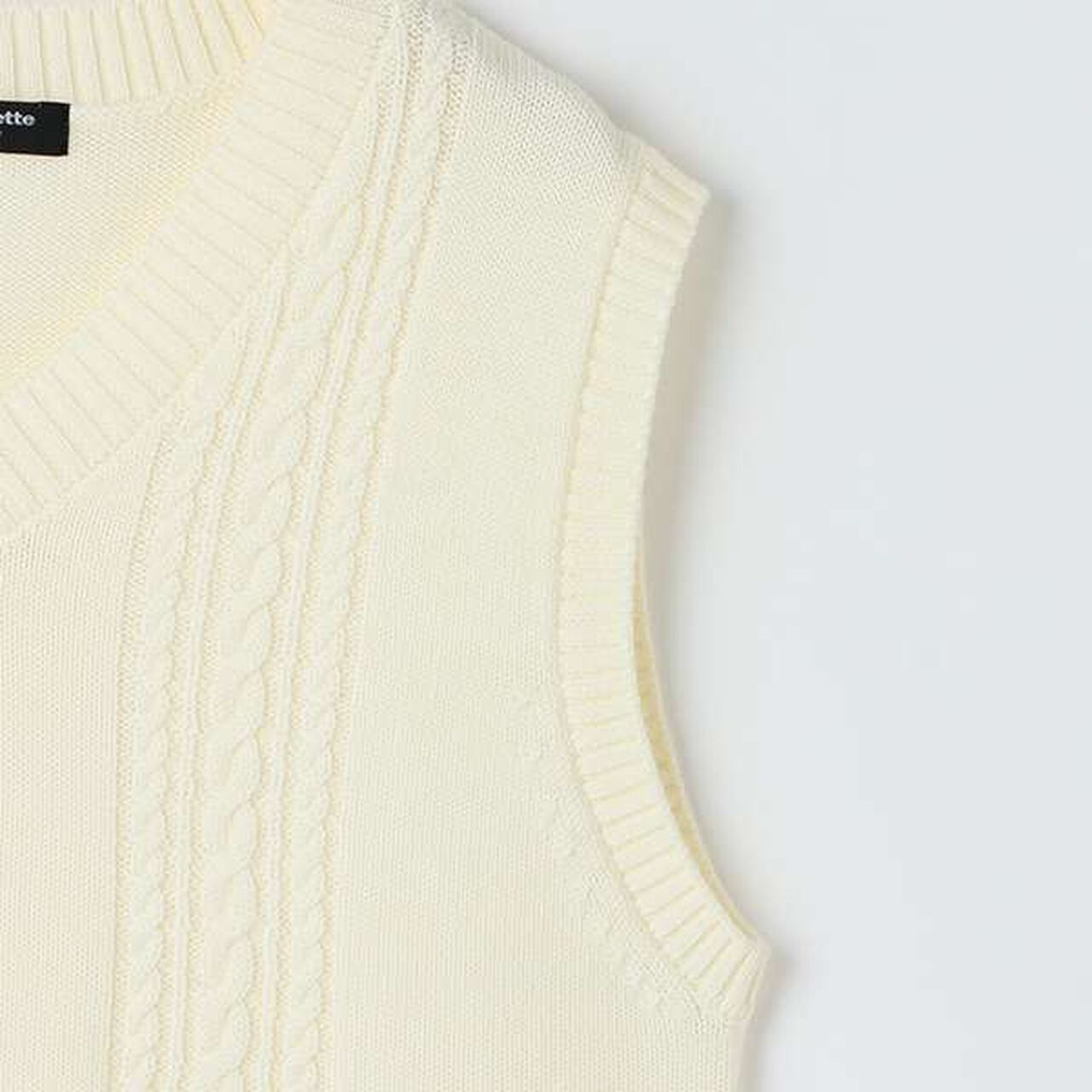 Knit Vest,Ivory, large image number 3