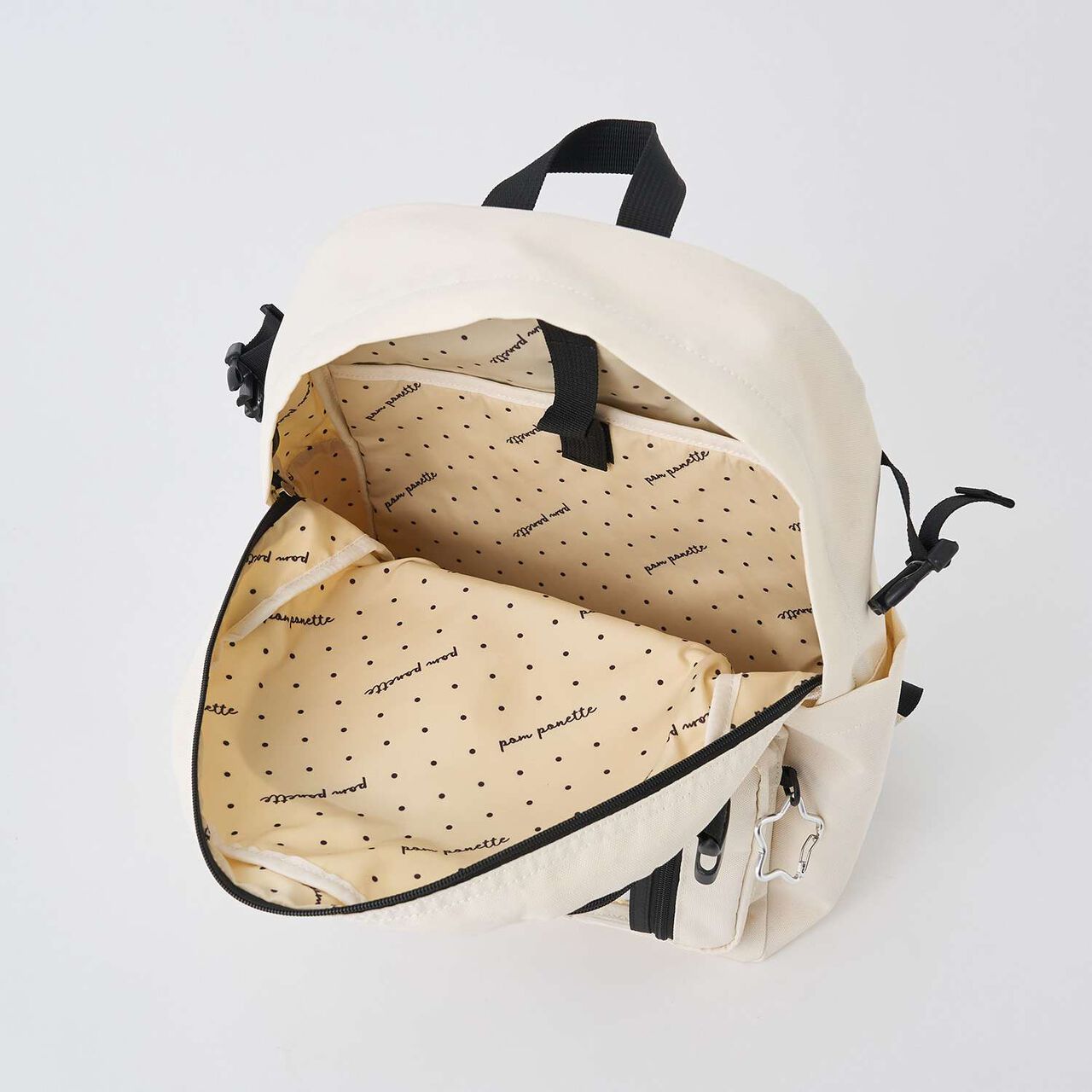 Casual Backpack with Charm,Black, large image number 19