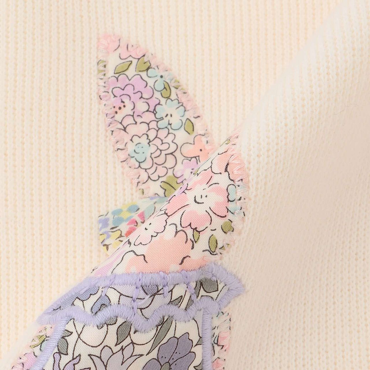 Liberty貼布刺繡兔子衛衣,粉紅色, large image number 6