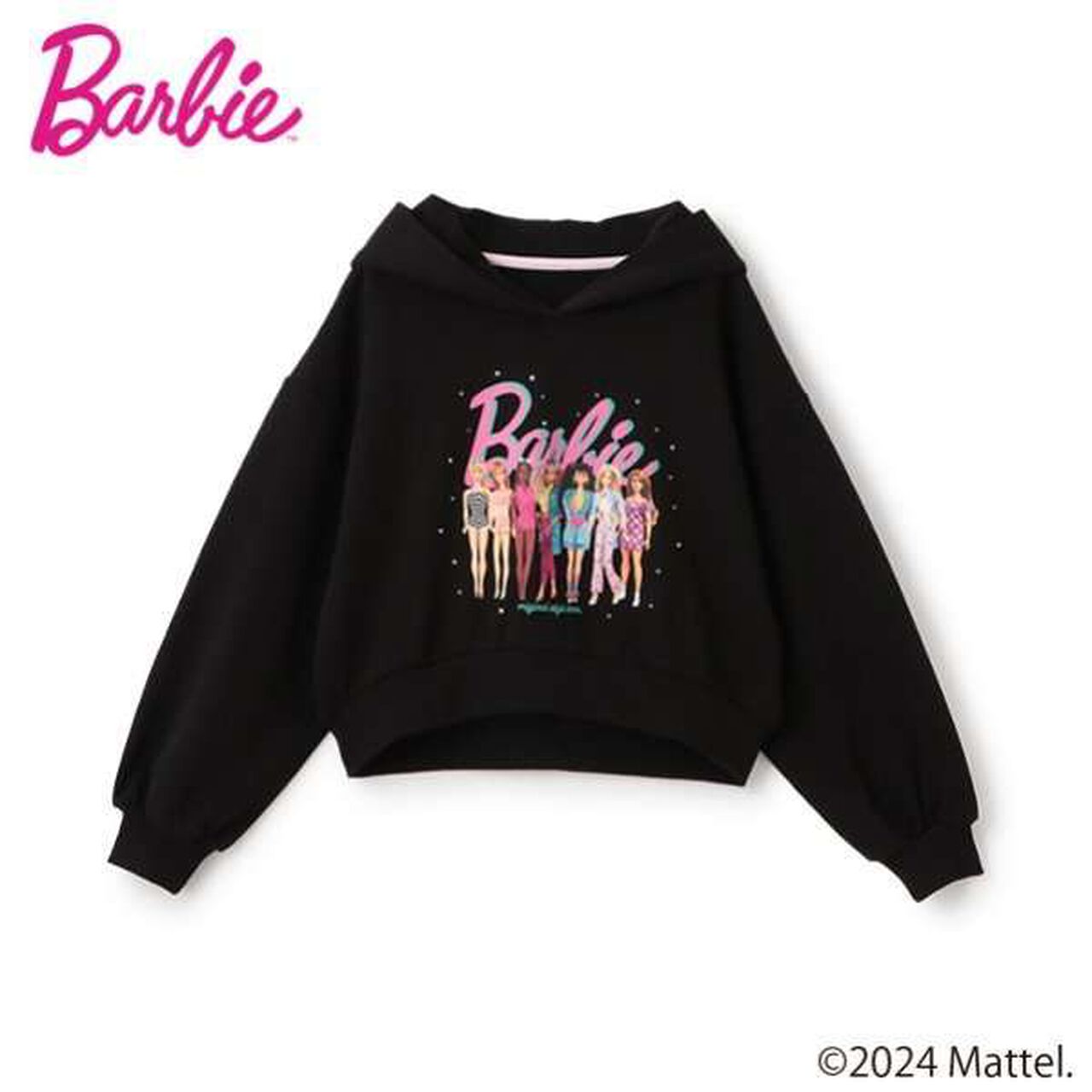 Barbie / Black Cropped Parka,Black, large image number 3