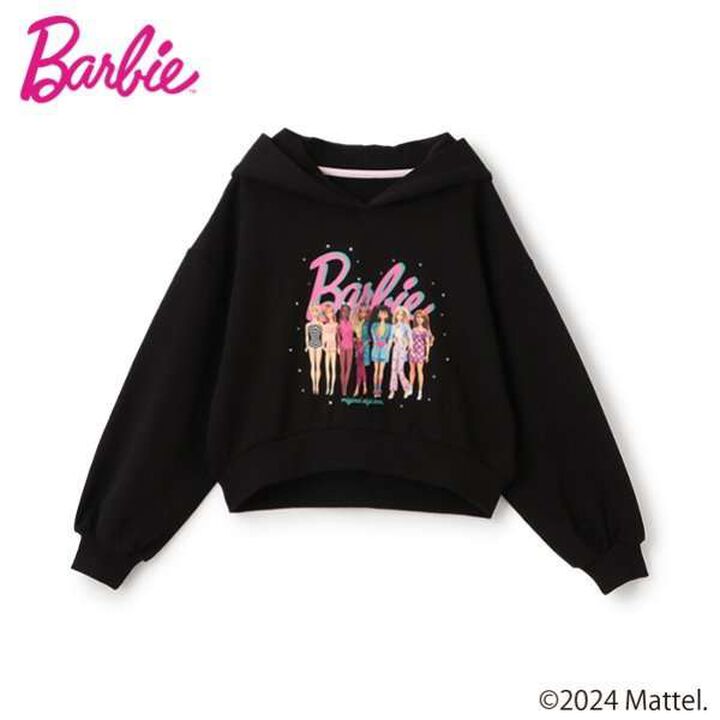 Barbie / Black Cropped Parka,Black, medium image number 3