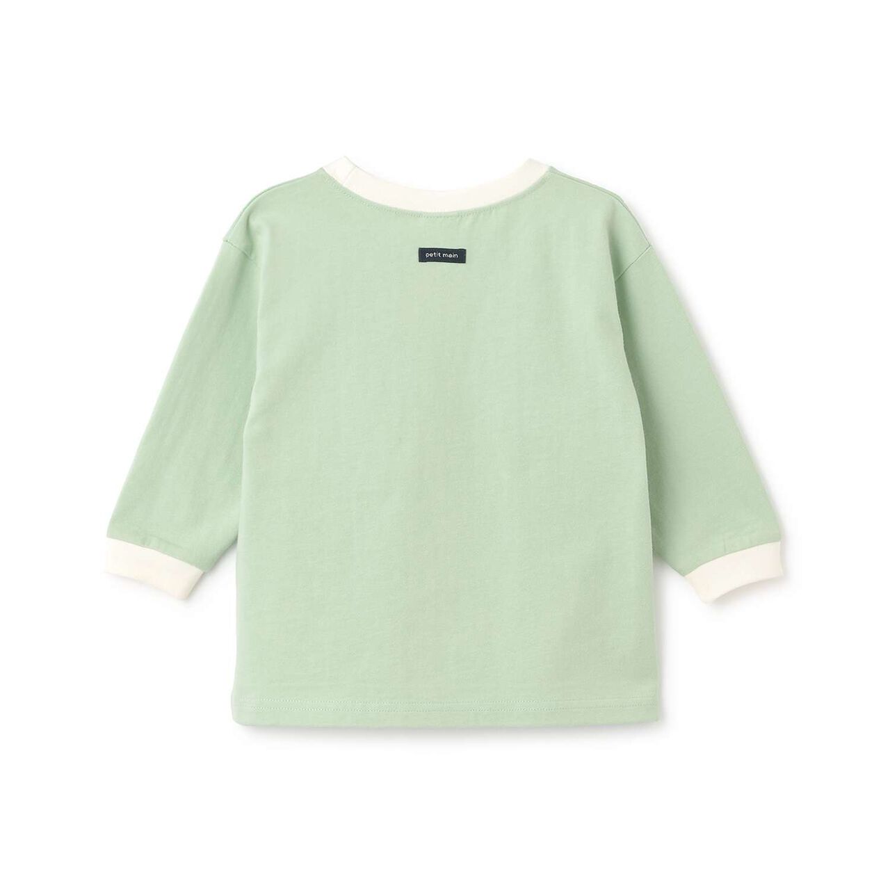 Color-Blocked Relaxed Long-Sleeve T-Shirt [Food Stain Resistant],Navy, large image number 9