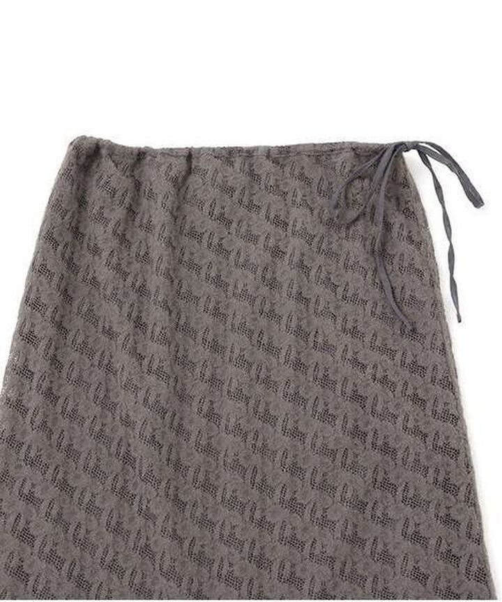 Reversible Lace Skirt,Charcoal gray, medium image number 2