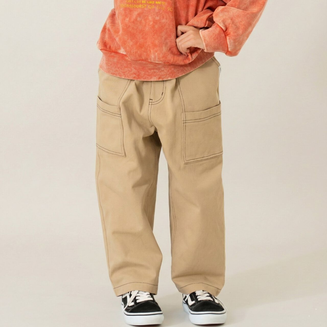 Stitched Cargo Pants,Beige, large image number 0