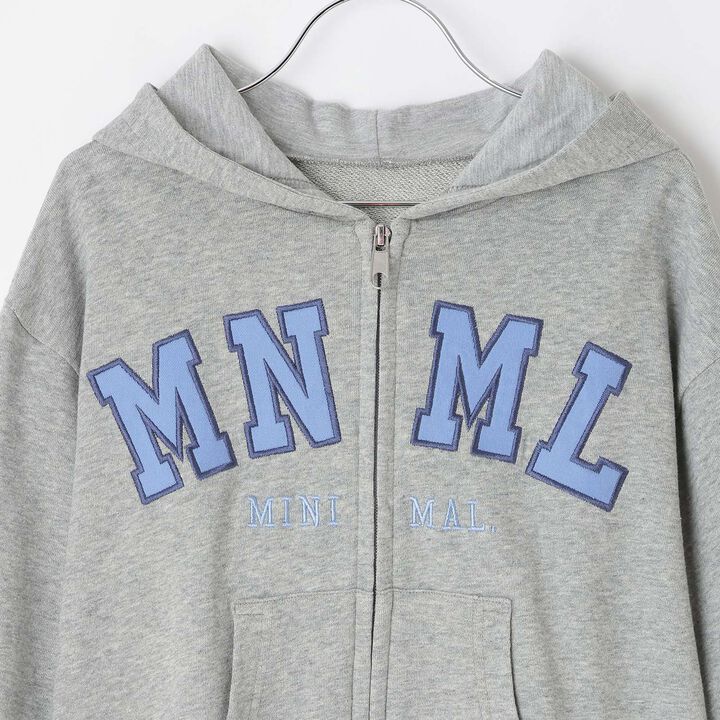 Quick-Dry Logo Zip Parka [Sarasara Plus],Top gray, medium image number 12