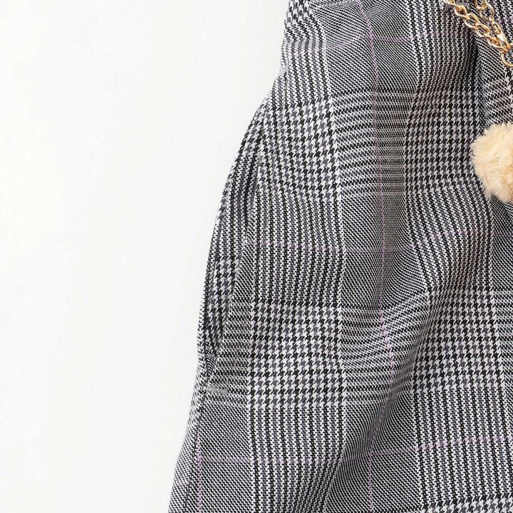 [Restock] Glen Check Shorts with Bear Charm,Black, medium image number 4