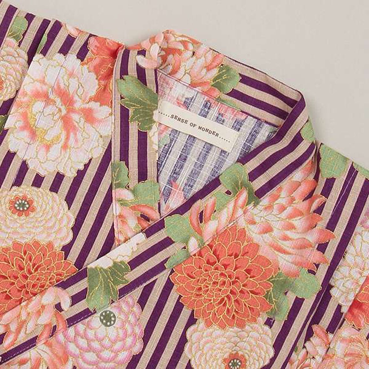 Jinbei All-in-One (Chrysanthemum Peony) [Made in Japan],Purple, large image number 4