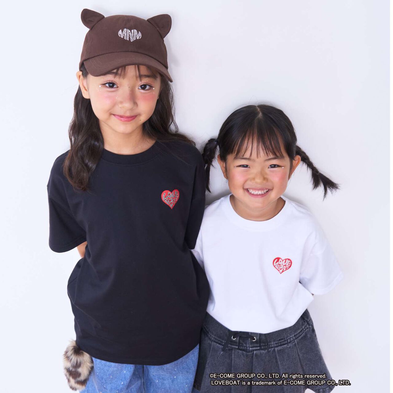 [Parent-Child Matching] LOVEBOAT Loose T-Shirt,Black, large image number 10