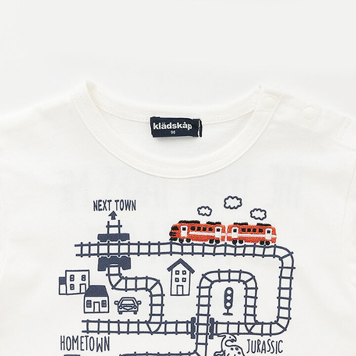[Restock] Train Map Print Long-Sleeve T-Shirt,Off white, medium image number 2