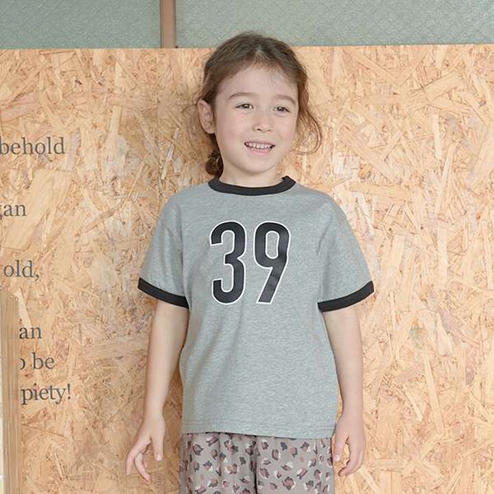 Non-Deforming Soft Cotton Numbered Ringer T-Shirt,Ink blue, medium image number 21