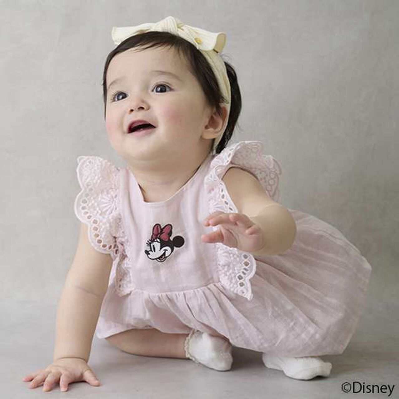 [Disney] Shoulder Frill Tunic Outfit Set,Light pink, large image number 5