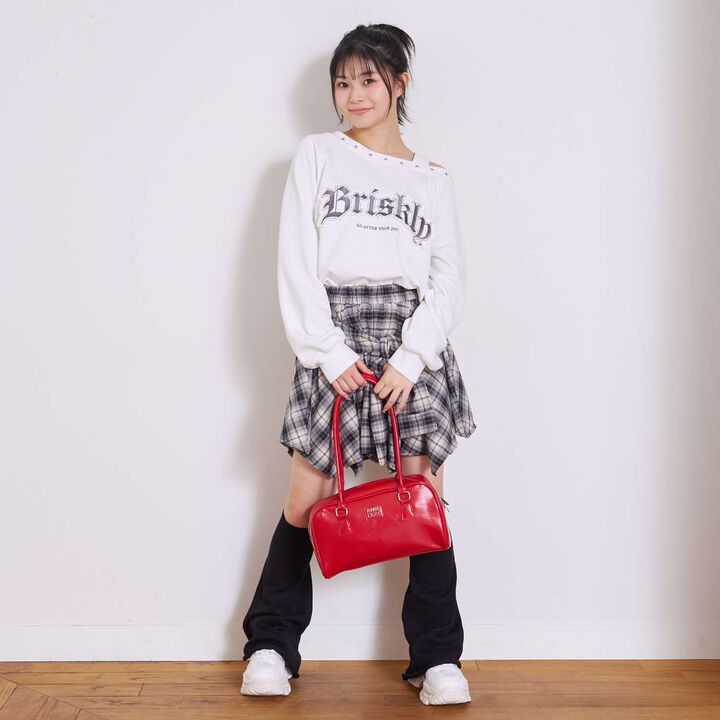 [LTXC] Square Long Handle Boston Bag,Ivory, medium image number 3