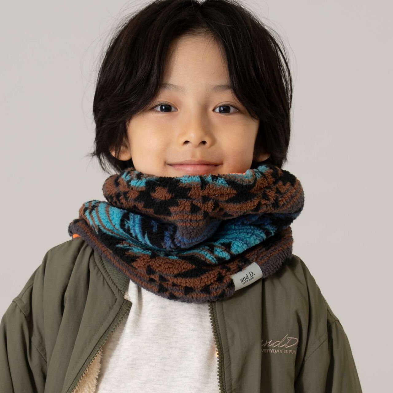 Reversible Snood,Brown, large image number 2