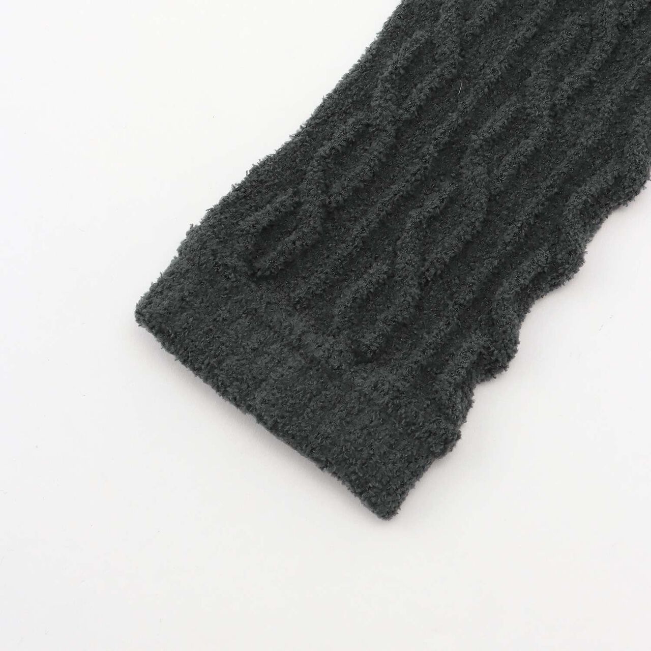 Fluffy Cable Knit Leg Warmers,Top gray, large image number 2