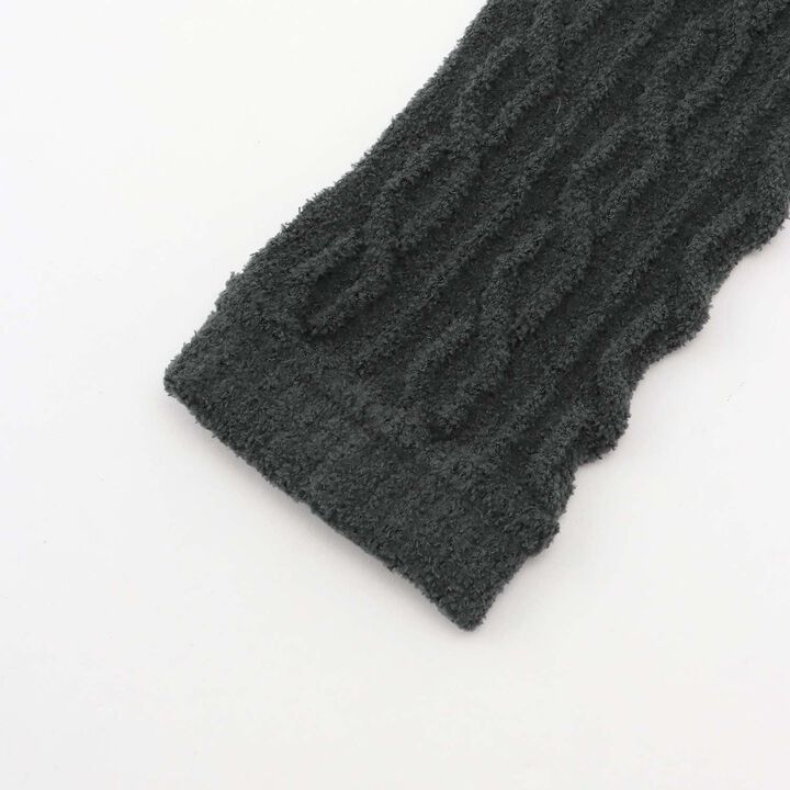 Fluffy Cable Knit Leg Warmers,Top gray, medium image number 2