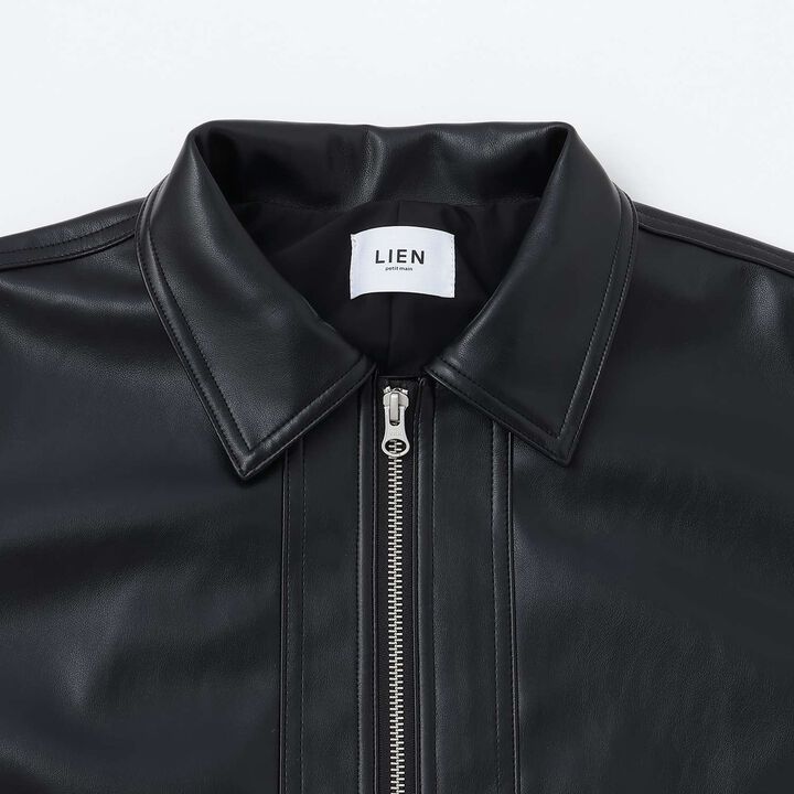 Link Faux Leather Jacket,Beige, medium image number 6