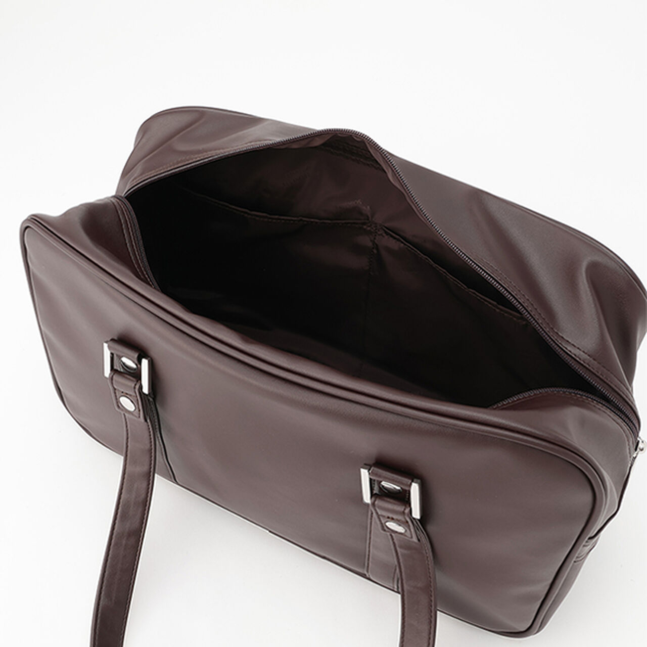 Synthetic Leather School Bag,Black, large image number 5