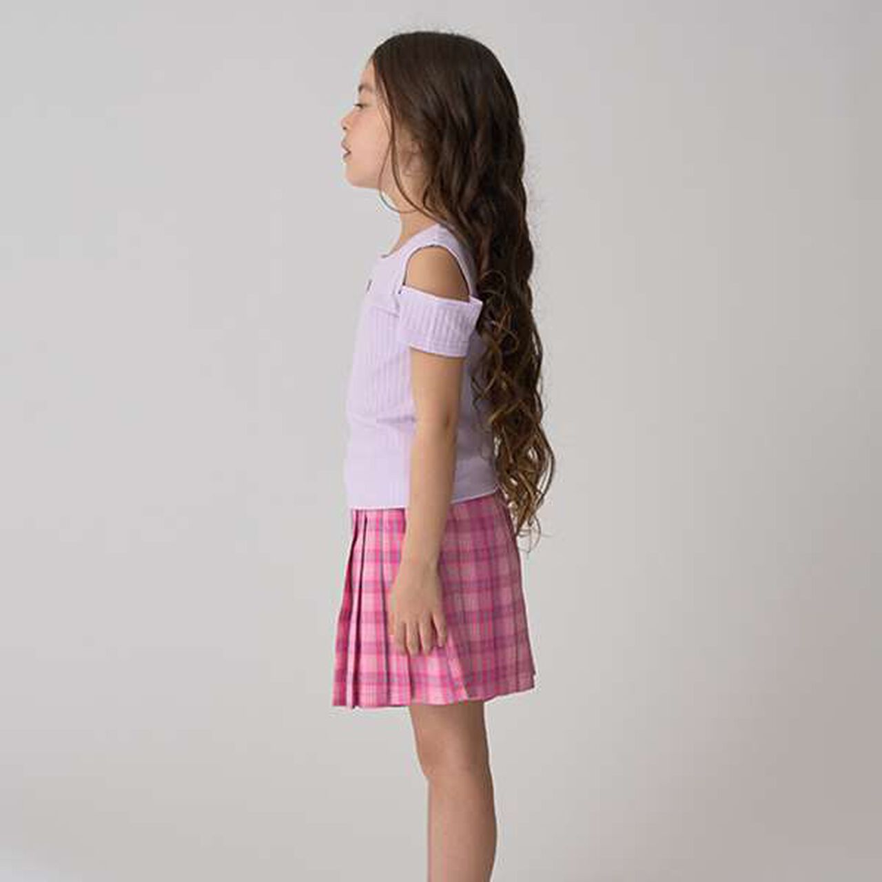 Check Pleats Culottes,Turquoise, large image number 16