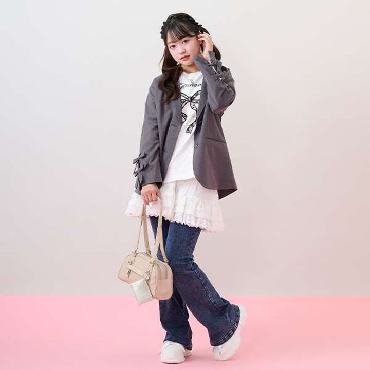 Tailored Ribbon Jacket,Brown, medium image number 13