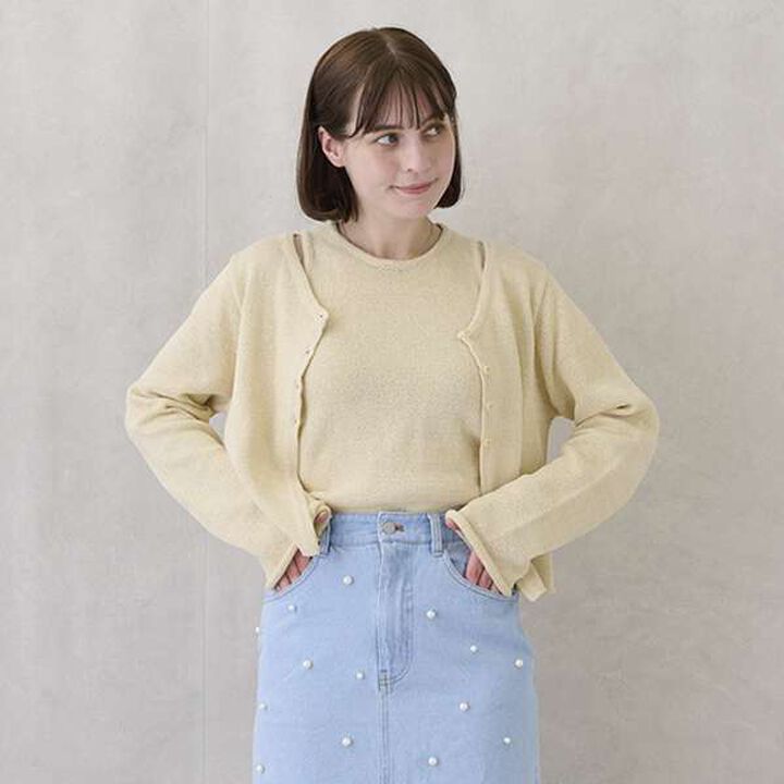[Link] Knit Ensemble,Cream, medium image number 0