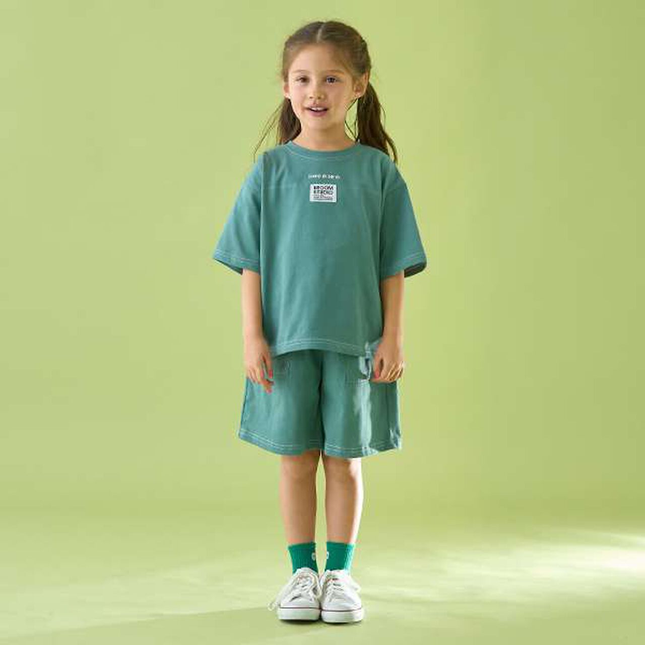 [Coordinatable Setup] [Kaiteki Tenjiku] Contrast Stitching 5-Length Pants,Deep blue, large image number 17