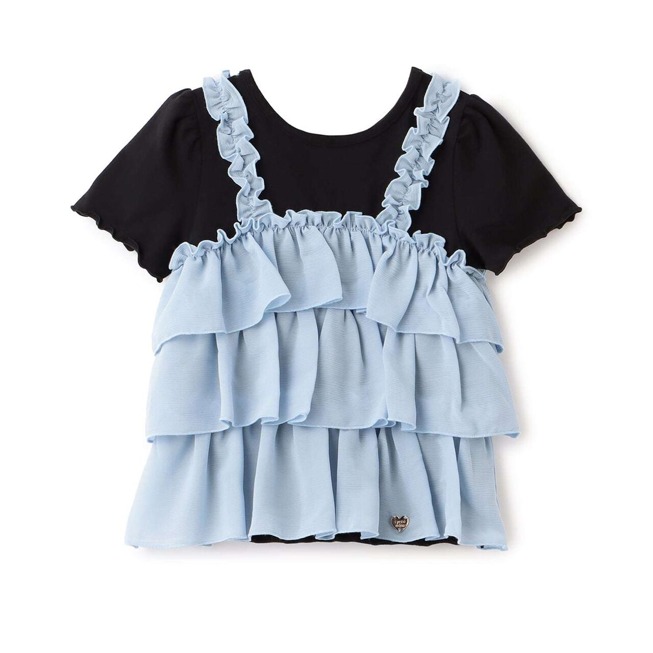 [Either Way Is Fine] UV Protection & Cool Touch Tiered Camisole Docking T-Shirt [Kids Girls],Mint, large image number 3