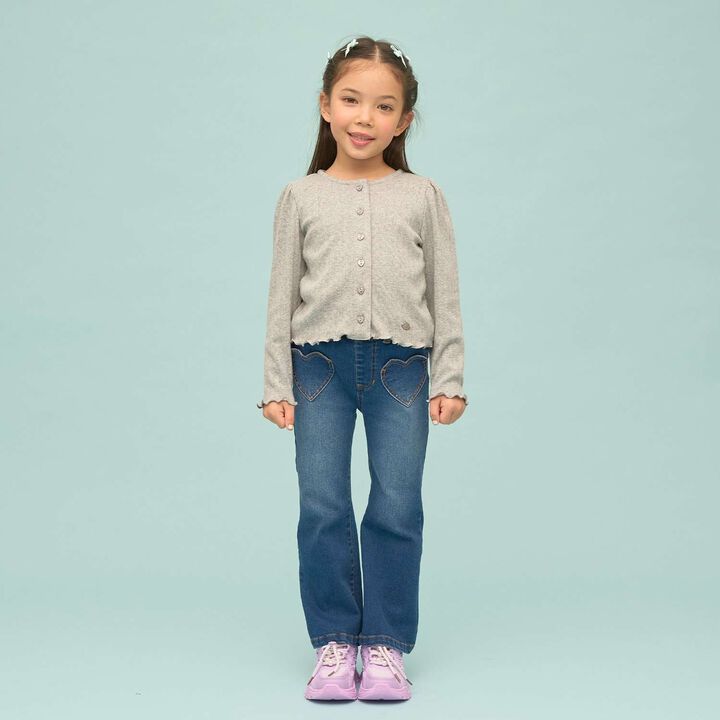 [UV Processing] Patterned Mesh Cardigan,Blue gray, medium image number 33