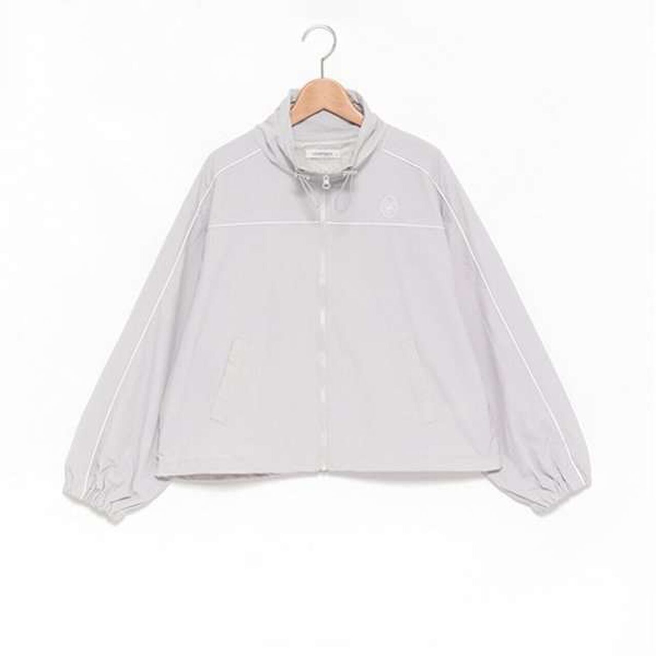Water-Repellent Piping Nylon Blouson,Ivory, large image number 1