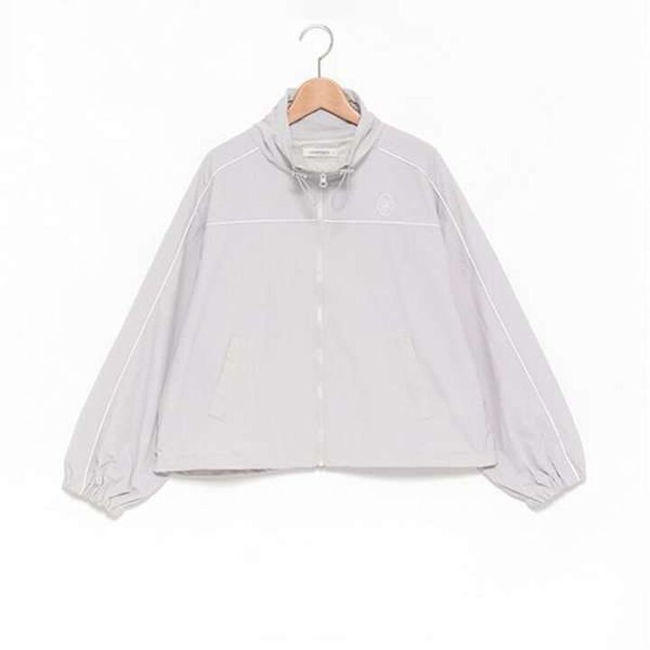 Water-Repellent Piping Nylon Blouson,Ivory, medium image number 1