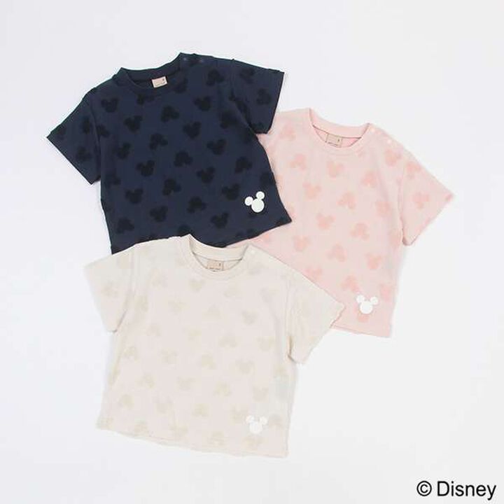 [Disney] Pile Jacquard Pattern T-Shirt,Light pink, medium image number 6