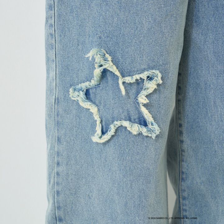 [Sanrio Characters] Embroidered Denim Pants,Emerald green, medium image number 35