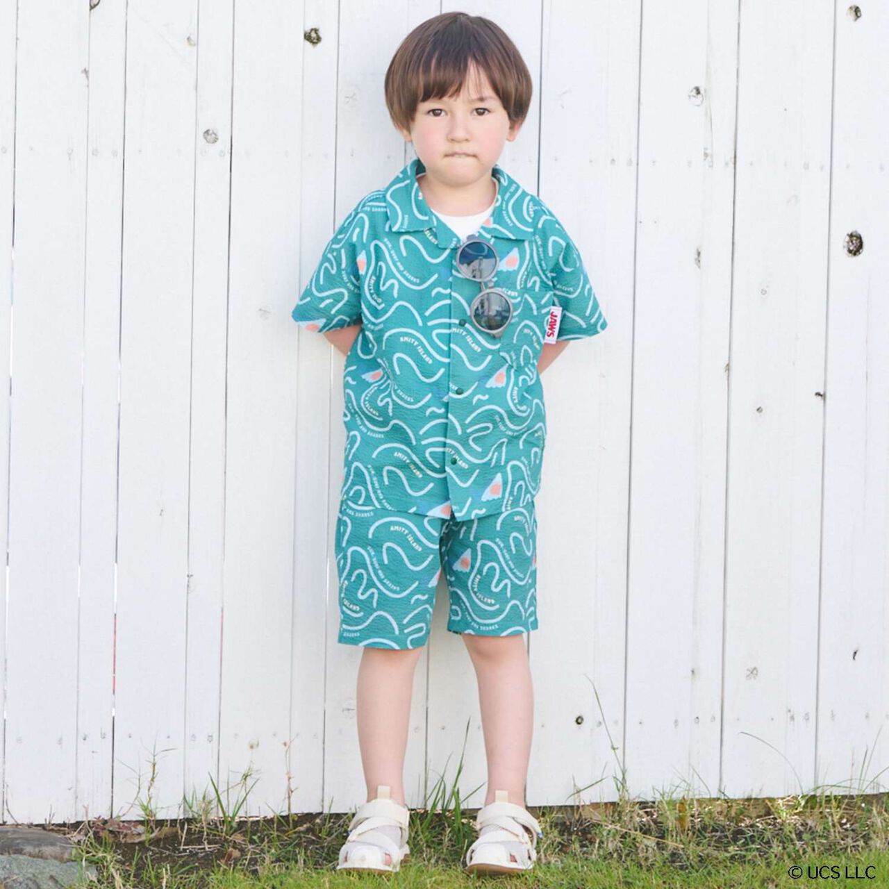 [WEB Exclusive] [JAWS] Seersucker Pattern Half Pants,Green, large image number 0